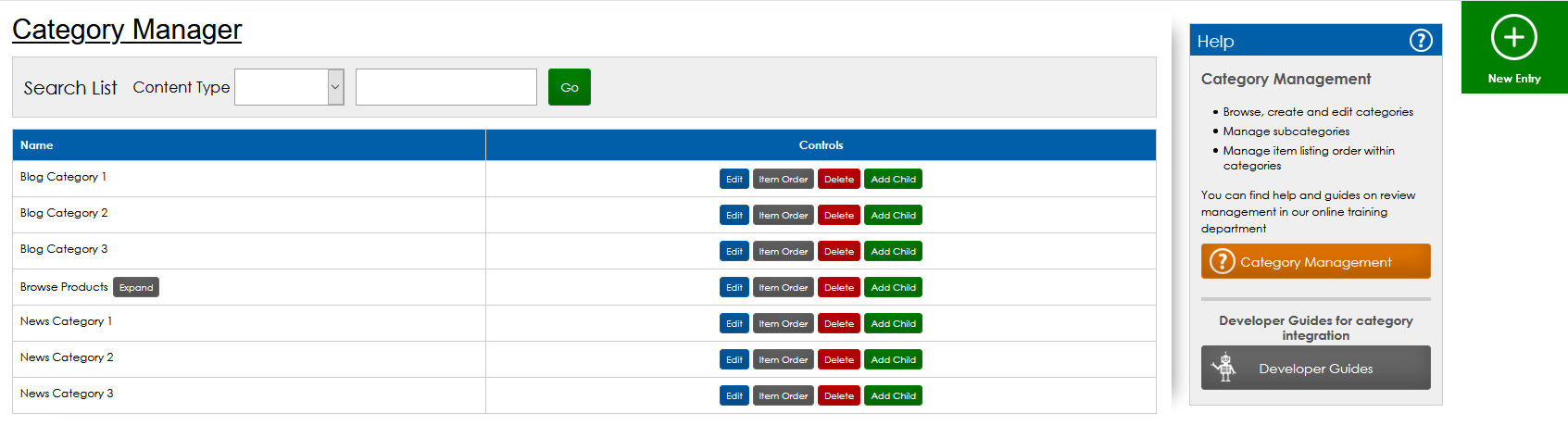 Category Management Hub