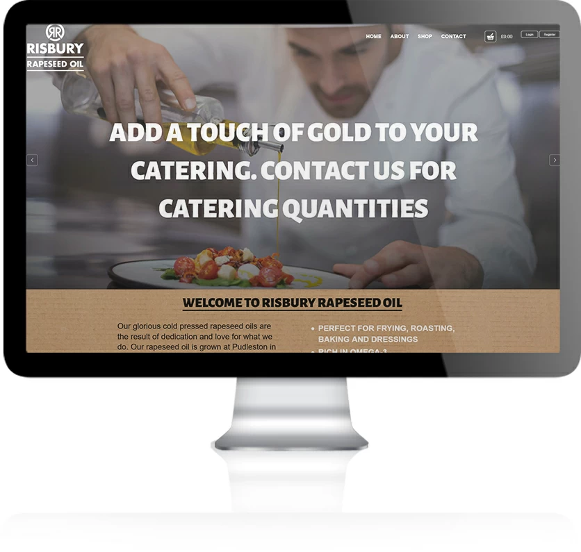 Risbury Rapeseed Oil - Ecommerce Website Design