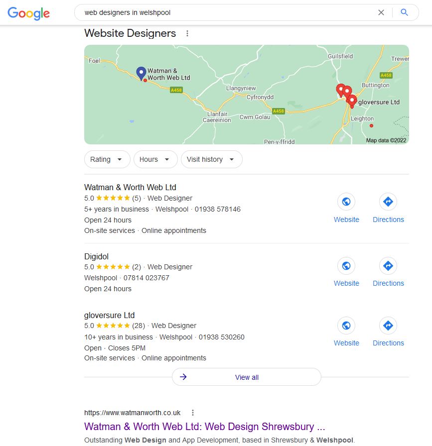 Web Designers in Welshpool
